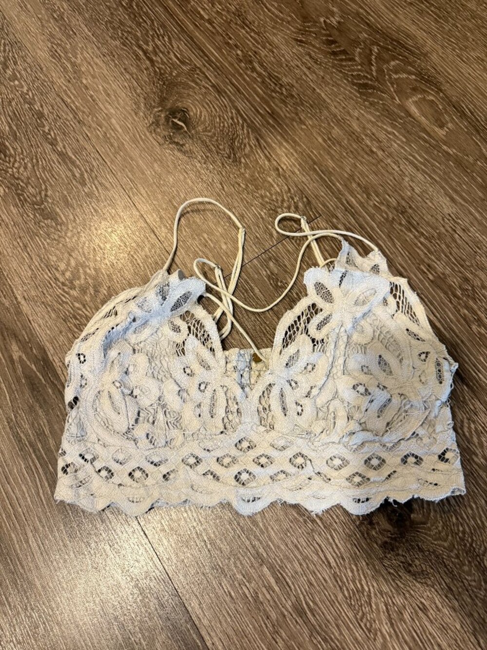 Free People  Grey, Floral Lace, Bralette, Size M